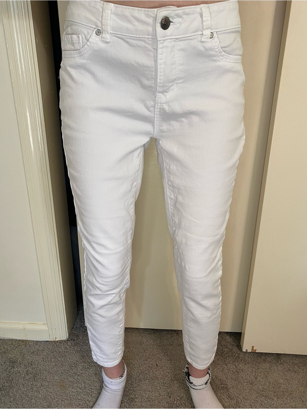 d. jeans White Women's Denim skinny jeans/ankle length Pants size 4